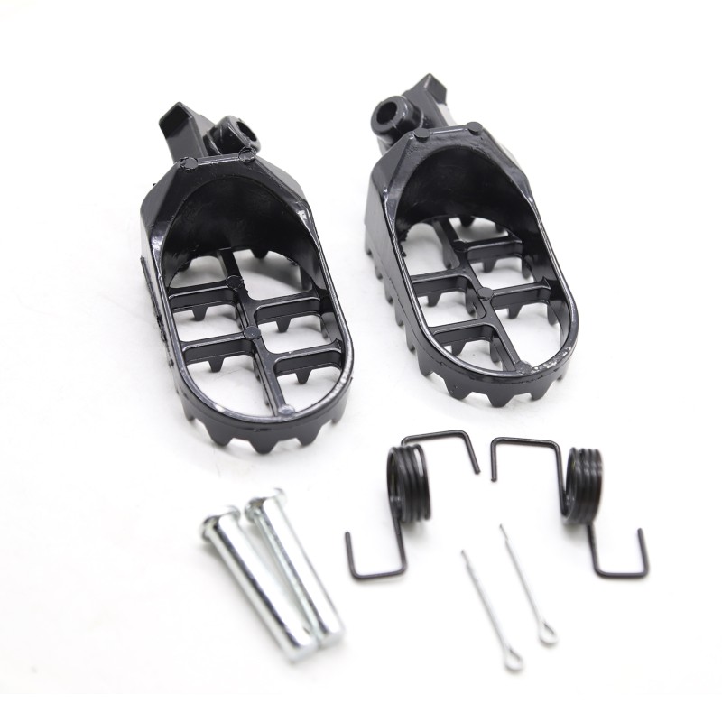 Footrests Kit Black Aluminum Replacement for Yamaha YZ125 YZ250 PW50 PW80 BW80 DT50 RT100 RT180 TT225S TT225T TTR110 TTR90 TW200