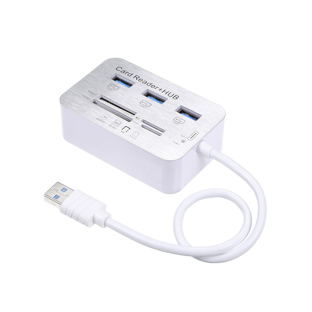 HXSJ 7 Ports HUB All in One Card Reader USB 2.0 USB 3.0 USB 3.1 USB C Type C 3 USB3.1 Hub With MS SD M2 TF for PC Windows XP windows 7 8 Mac OS Linux