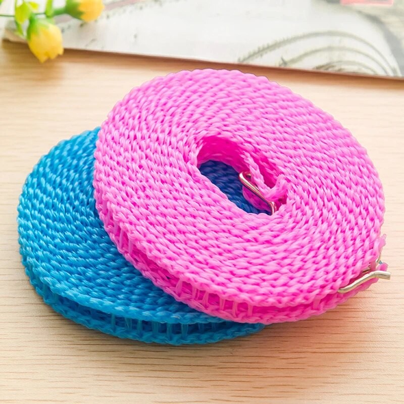 5M Outdoor Clothesline Nylon Non-Slip Laundry Line Rope Cloth Hanging Rope Travel Business Windproof Clothes Cord