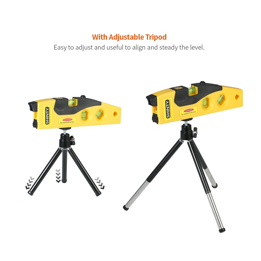 Professional Laser Level Line Marker with Adjustable Tripod Laser Dot Cross Line Horizontal Vertical 45-degree Measurement MDZ