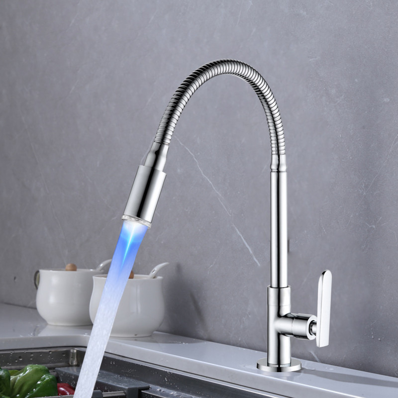 Migeet LED Faucet Aerator 7 Color Light Change Faucet Spray Head Kitchen Tap Water Saving Nozzle Sprayer Bathroom Basin Lengthen Extender