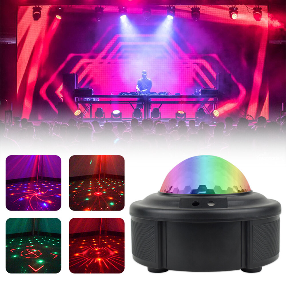 Migeet 90 Patterns M-agic Ball Light RGB L-ED L-aser Projector Light Voice Control Party Disco Stage Light