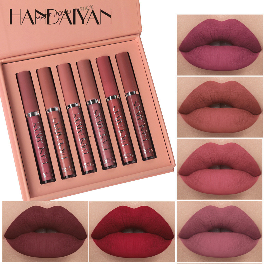 HANDAIYAN Han Daiyan Amazon non-stick liquid lipstick genuine 6-piece lip gloss lip glaze set