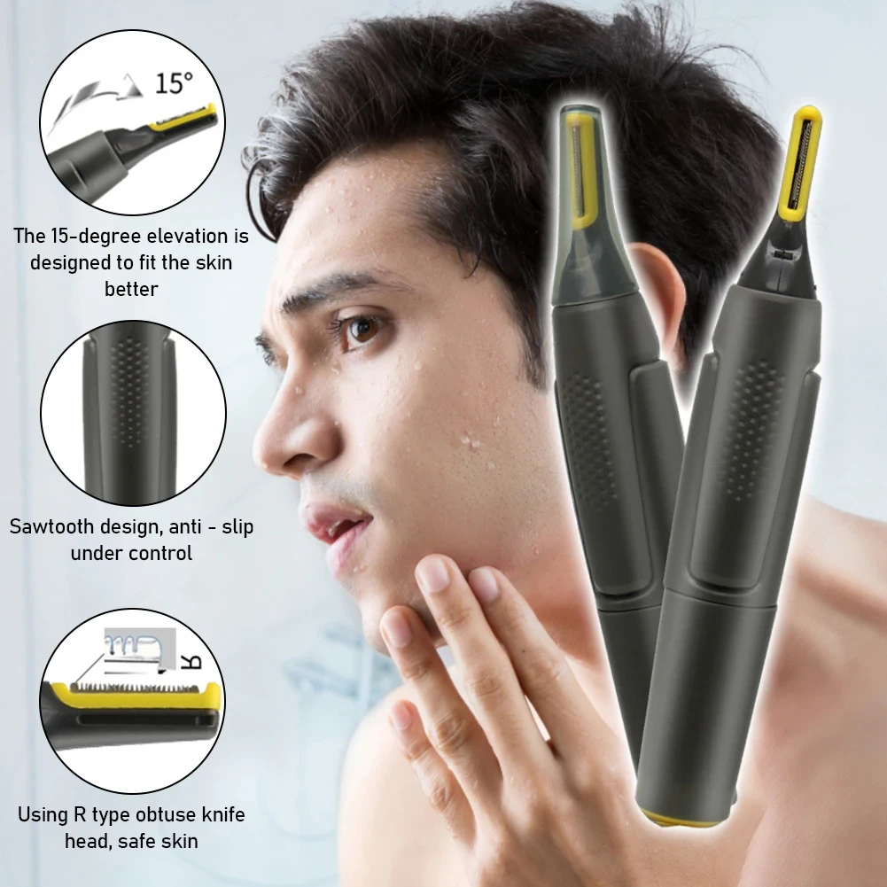 Electric Nose and Ear Hair Shaver, Safe Facial Care, Nose Hair Trimmer for Men, Hair Removal Shaver