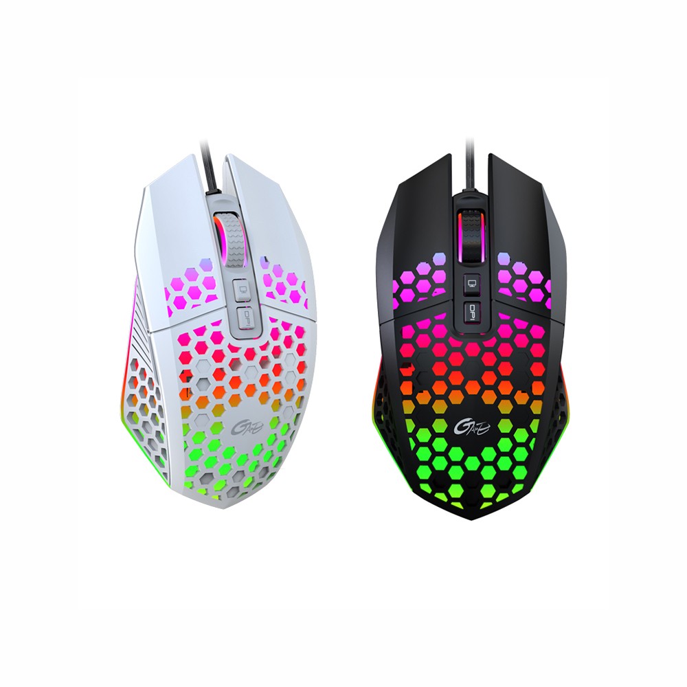 X801 Wired RGB Gaming Mouse with 7 Programmable Buttons Back-to-desktop Button 6 Adjustable DPI Levels 7 Lighting Modes Black MDZ