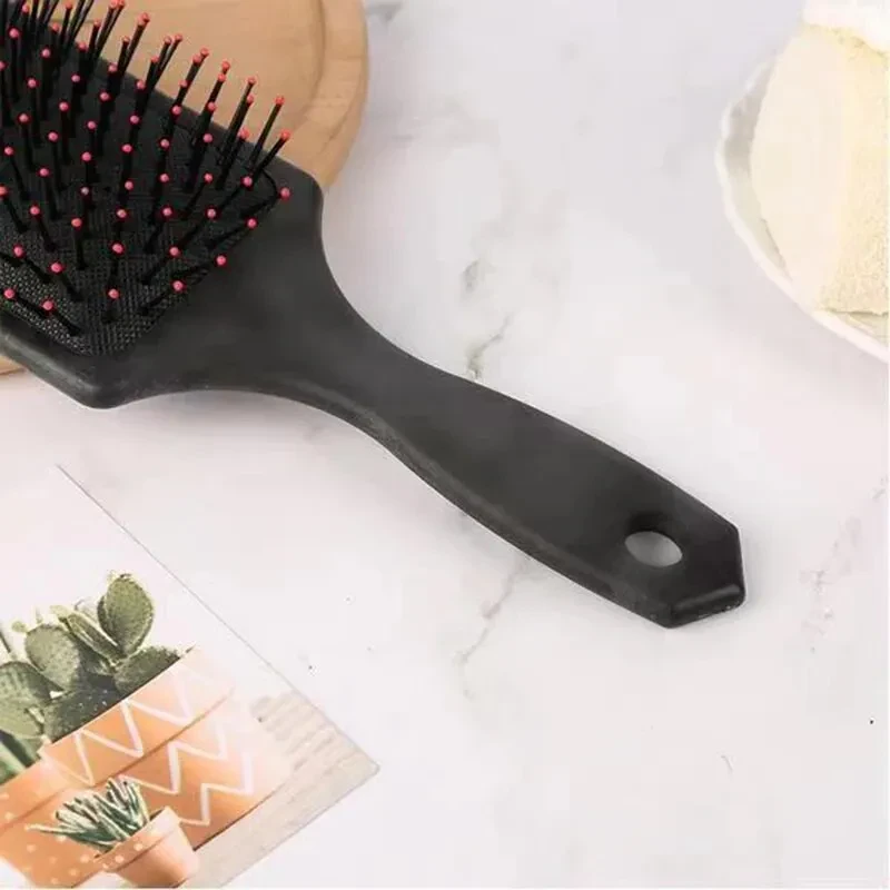 1 Pcs Hair Loop Brush Comb Black Plastic Massage Airbag Comb Large Toothed Wig Comb Wide Curly Hair Comb Air Cushion Comb