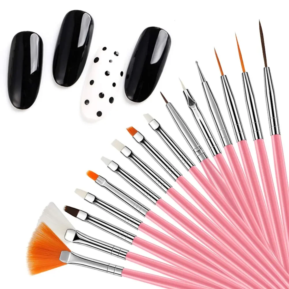 Nail Art Brushes Kit Makeup Tools For Manicure Accessories High Quality Professional Supplies Kolinsky Scrub Pen Set